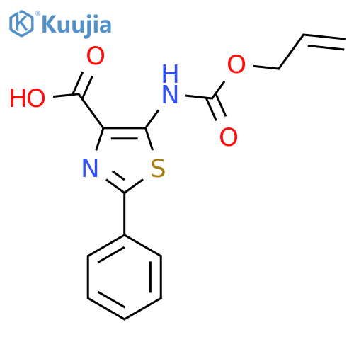 2-Phenyl-5-{[(prop-2-en-1-yloxy)carbonyl]amino}-1,3-thiazole-4-carboxylic acid structure