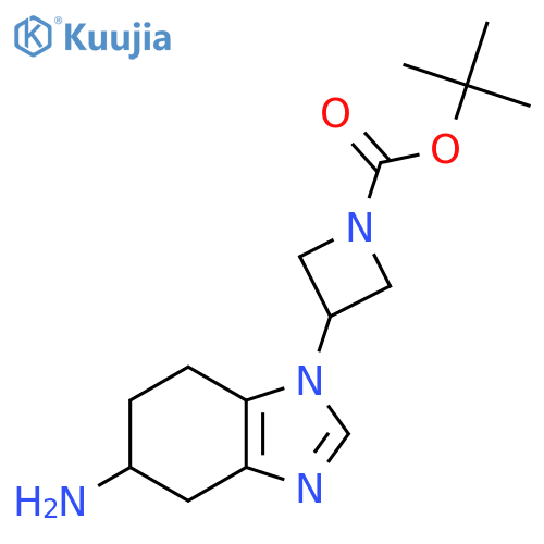 tert-butyl 3-(5-amino-4,5,6,7-tetrahydro-1H-1,3-benzodiazol-1-yl)azetidine-1-carboxylate structure