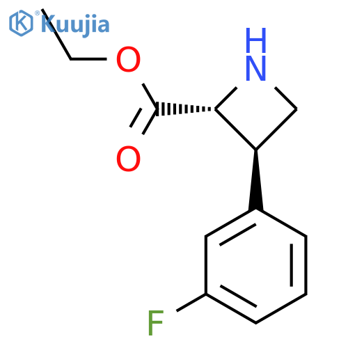 rac-ethyl (2R,3R)-3-(3-fluorophenyl)azetidine-2-carboxylate structure