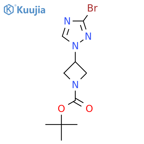 tert-butyl 3-(3-bromo-1H-1,2,4-triazol-1-yl)azetidine-1-carboxylate structure