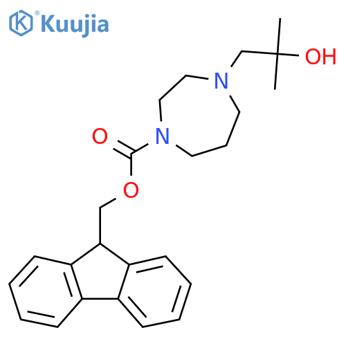 (9H-fluoren-9-yl)methyl 4-(2-hydroxy-2-methylpropyl)-1,4-diazepane-1-carboxylate structure