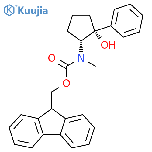 rac-(9H-fluoren-9-yl)methyl N-[(1R,2R)-2-hydroxy-2-phenylcyclopentyl]-N-methylcarbamate structure
