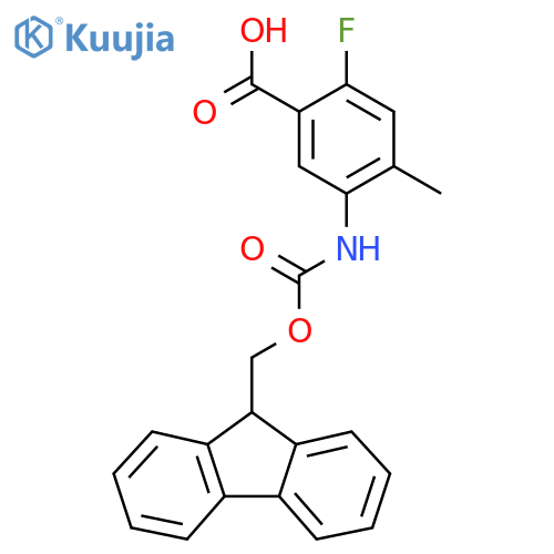 5-({[(9H-fluoren-9-yl)methoxy]carbonyl}amino)-2-fluoro-4-methylbenzoic acid structure