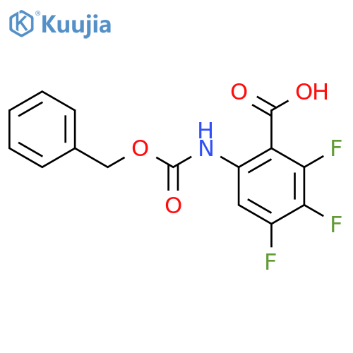 6-{[(Benzyloxy)carbonyl]amino}-2,3,4-trifluorobenzoic acid structure
