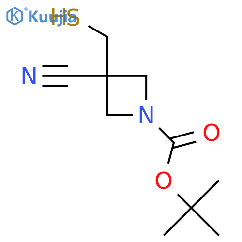 Tert-butyl 3-cyano-3-(sulfanylmethyl)azetidine-1-carboxylate structure