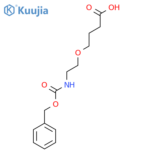 4-(2-{(benzyloxy)carbonylamino}ethoxy)butanoic acid structure