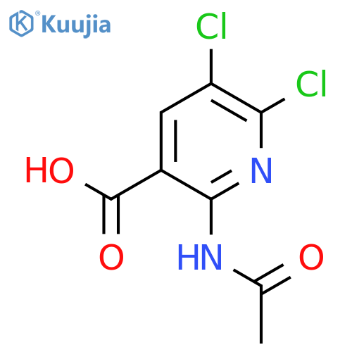 5,6-Dichloro-2-acetamidopyridine-3-carboxylic acid structure