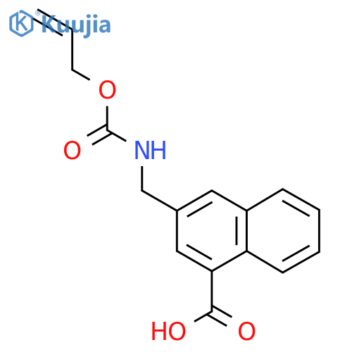 3-({[(Prop-2-en-1-yloxy)carbonyl]amino}methyl)naphthalene-1-carboxylic acid structure