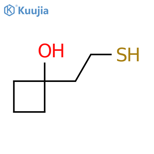 1-(2-Sulfanylethyl)cyclobutan-1-ol structure