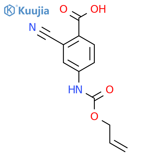 2-Cyano-4-{[(prop-2-en-1-yloxy)carbonyl]amino}benzoic acid structure