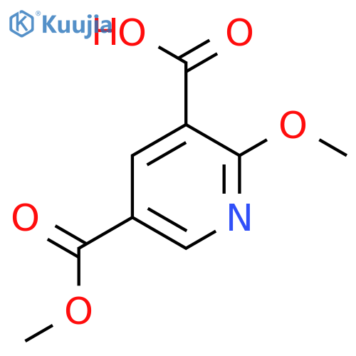 2-Methoxy-5-(methoxycarbonyl)pyridine-3-carboxylic acid structure
