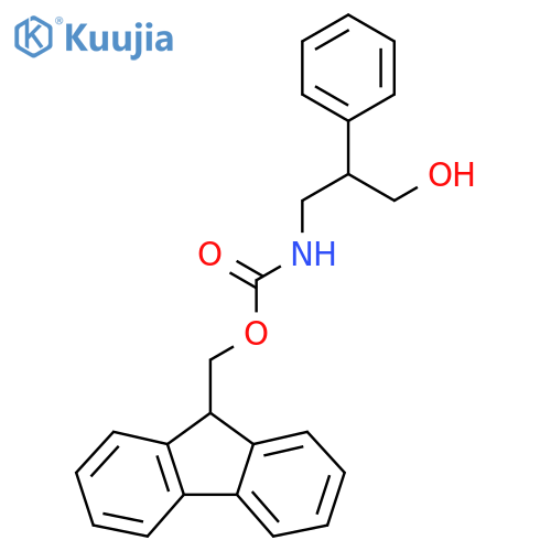 (9H-fluoren-9-yl)methyl N-(3-hydroxy-2-phenylpropyl)carbamate structure