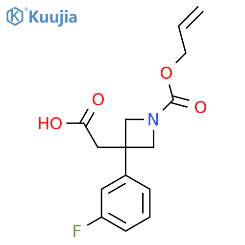2-[3-(3-Fluorophenyl)-1-[(prop-2-en-1-yloxy)carbonyl]azetidin-3-yl]acetic acid structure