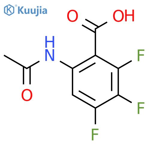 6-Acetamido-2,3,4-trifluorobenzoic acid structure