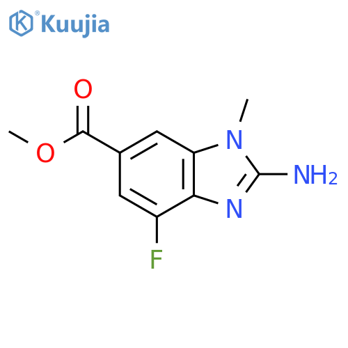 methyl 2-amino-4-fluoro-1-methyl-1H-1,3-benzodiazole-6-carboxylate structure