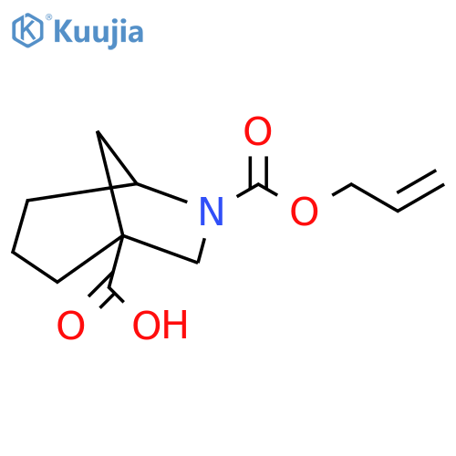 6-[(Prop-2-en-1-yloxy)carbonyl]-6-azabicyclo[3.2.1]octane-1-carboxylic acid structure