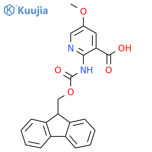2-({[(9H-fluoren-9-yl)methoxy]carbonyl}amino)-5-methoxypyridine-3-carboxylic acid structure