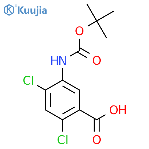 5-{[(Tert-butoxy)carbonyl]amino}-2,4-dichlorobenzoic acid structure