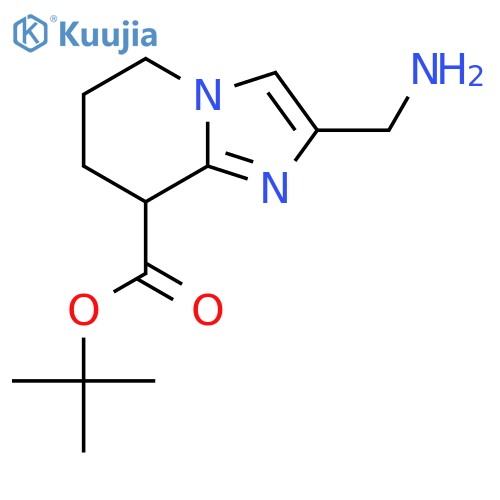tert-butyl 2-(aminomethyl)-5H,6H,7H,8H-imidazo[1,2-a]pyridine-8-carboxylate structure