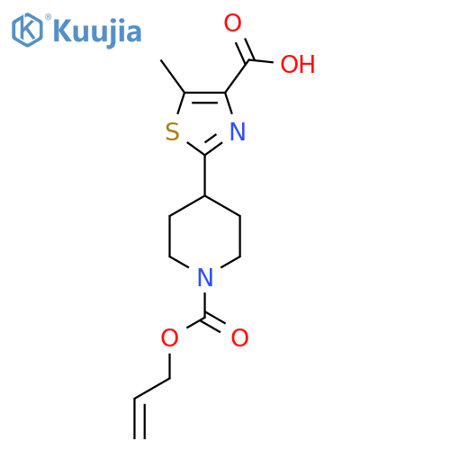 5-Methyl-2-{1-[(prop-2-en-1-yloxy)carbonyl]piperidin-4-yl}-1,3-thiazole-4-carboxylic acid structure