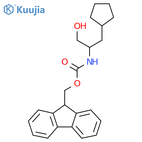 (9H-fluoren-9-yl)methyl N-(1-cyclopentyl-3-hydroxypropan-2-yl)carbamate structure