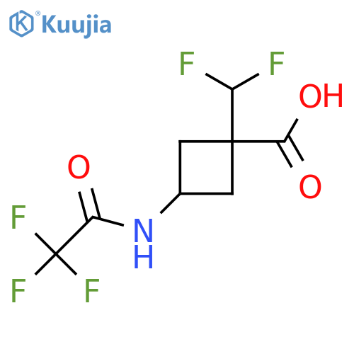 1-(Difluoromethyl)-3-(2,2,2-trifluoroacetamido)cyclobutane-1-carboxylic acid structure