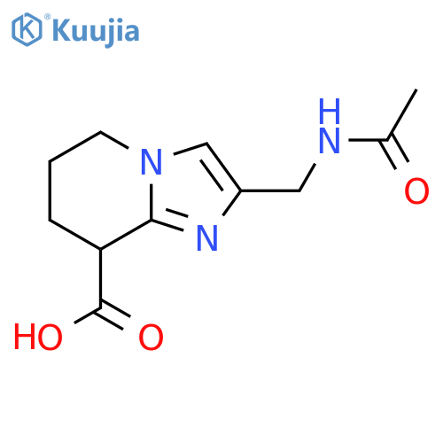2-(acetamidomethyl)-5H,6H,7H,8H-imidazo[1,2-a]pyridine-8-carboxylic acid structure