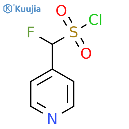 Fluoro(pyridin-4-yl)methanesulfonyl chloride structure