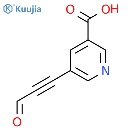 5-(3-Oxoprop-1-yn-1-yl)pyridine-3-carboxylic acid structure