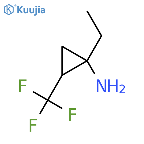 1-Ethyl-2-(trifluoromethyl)cyclopropan-1-amine structure