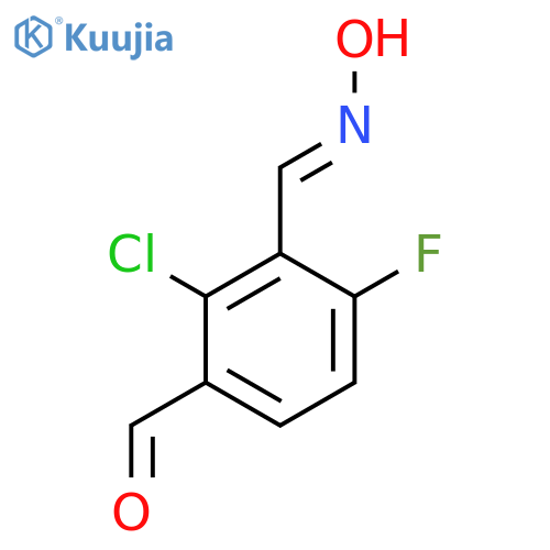 2-chloro-4-fluoro-3-(hydroxyimino)methylbenzaldehyde structure