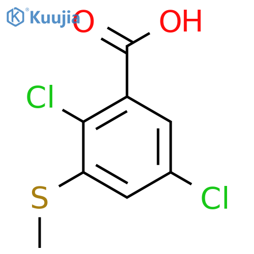 2,5-Dichloro-3-(methylthio)benzoic acid structure