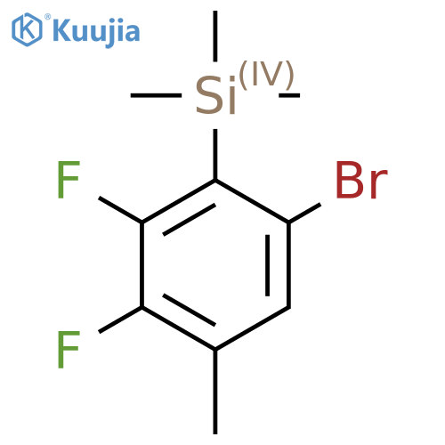 (6-Bromo-2,3-difluoro-4-methylphenyl)trimethylsilane structure