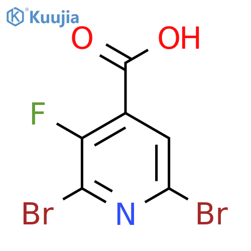 2,6-Dibromo-3-fluoroisonicotinic acid structure