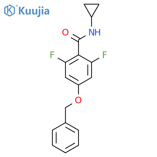 4-(benzyloxy)-N-cyclopropyl-2,6-difluorobenzamide structure