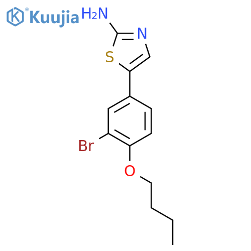 5-(3-Bromo-4-butoxyphenyl)thiazol-2-amine structure