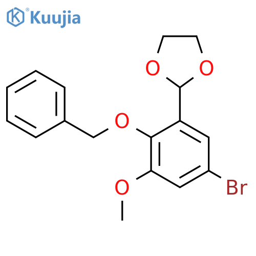 2-(2-(Benzyloxy)-5-bromo-3-methoxyphenyl)-1,3-dioxolane structure