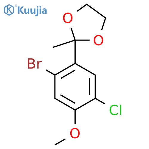2-(2-Bromo-5-chloro-4-methoxyphenyl)-2-methyl-1,3-dioxolane structure