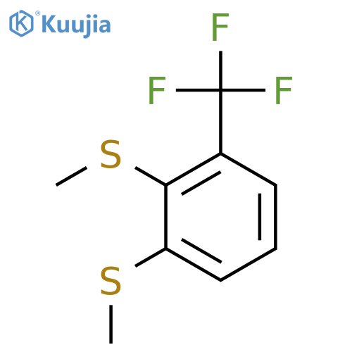 (3-(Trifluoromethyl)-1,2-phenylene)bis(methylsulfane) structure