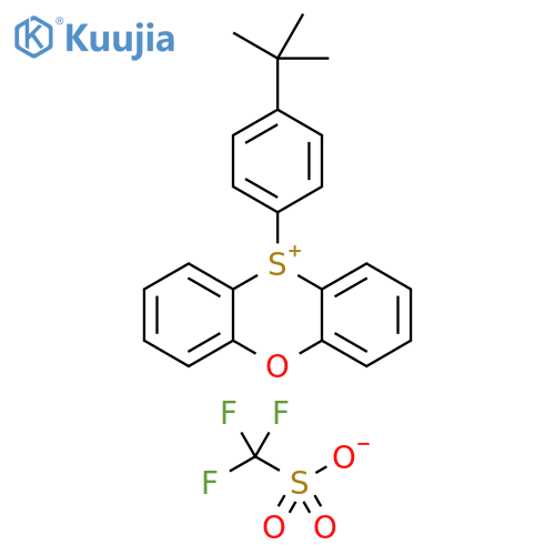 Phenoxathiinium, 10-[4-(1,1-dimethylethyl)phenyl]-, 1,1,1-trifluoromethanesulfonate (1:1) structure