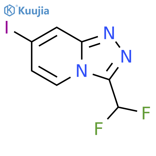 1,2,4-Triazolo[4,3-a]pyridine, 3-(difluoromethyl)-7-iodo- structure