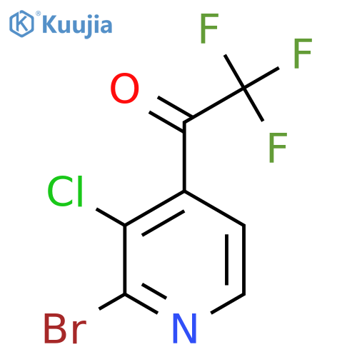 2,2,2-Trifluoro-1-(2-bromo-3-chloropyridin-4-yl)ethan-1-one structure