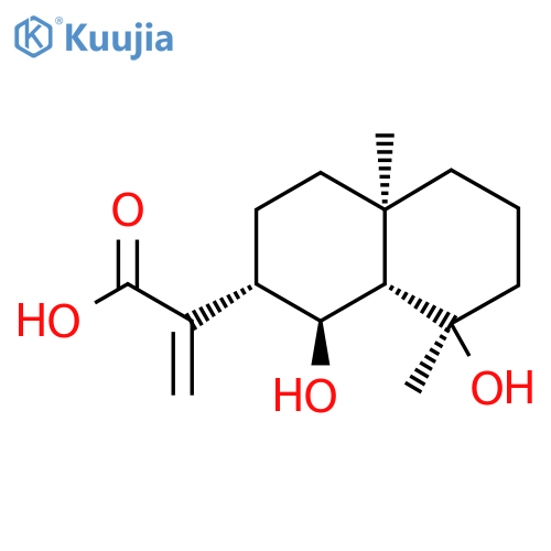 2-[(1S,2S,4Ar,8R,8aS)-1,8-dihydroxy-4a,8-dimethyl-1,2,3,4,5,6,7,8a-octahydronaphthalen-2-yl]prop-2-enoic acid structure