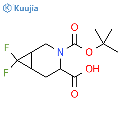 3-Azabicyclo[4.1.0]heptane-3,4-dicarboxylic acid, 7,7-difluoro-, 3-(1,1-dimethylethyl) ester structure