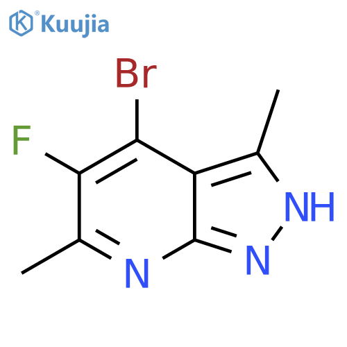 4-bromo-5-fluoro-3,6-dimethyl-1H-Pyrazolo[3,4-b]pyridine structure