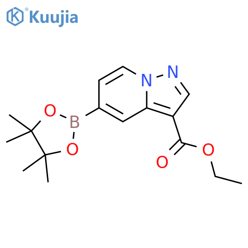 3-Ethoxycarbonyl-pyrazolo[1,5-a]pyridine-5-boronic acid pinacol ester structure