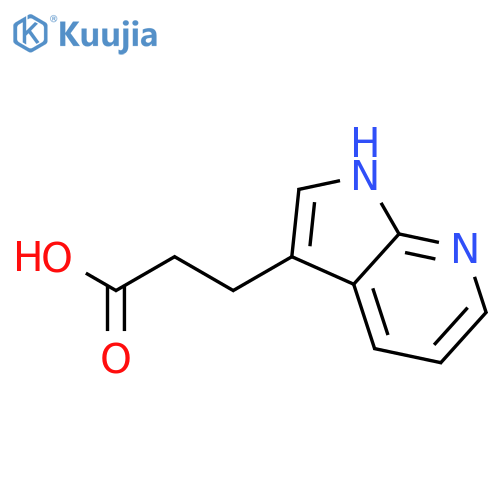 3-{1H-pyrrolo[2,3-b]pyridin-3-yl}propanoic acid structure