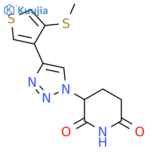 3-[4-(4-Methylsulfanylthiophen-3-yl)triazol-1-yl]piperidine-2,6-dione structure