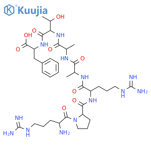 L-arginyl-L-prolyl-L-arginyl-L-alanyl-L-alanyl-L-threonyl-L-Phenylalanine, structure