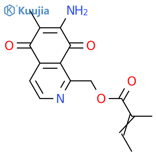 7-Amino-1-hydroxymethyl-6-methyl-5,8-isoquinolinedione; O-Angeloyl structure